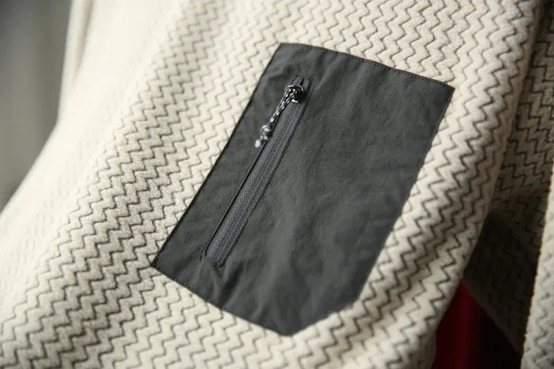 Wave texture outdoor comprehensive training for men and women, warm and quick-drying long-sleeved sweatshirts