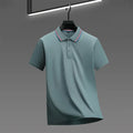 Men's Casual Solid Color Short Sleeve Polo Shirt  Summer Fashionable Comfortable Versatile Top for Men