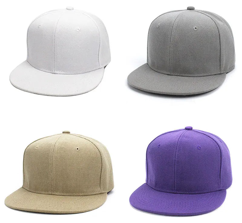 Fashion Unisex Baseball Cap Men Women Hip-hop Flat-brimmed Cap Outdoor Snapback Hat Flat Brim Trendy Leisure Adjustable Sun Hats